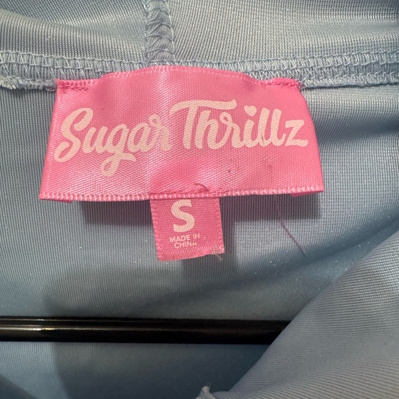 Sugar Thrillz Heart Print Velour Track Suit Size Small - Picture 7 of 8